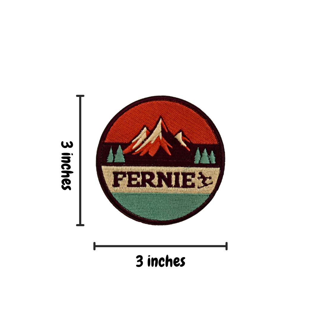 fernie travel patch measurements