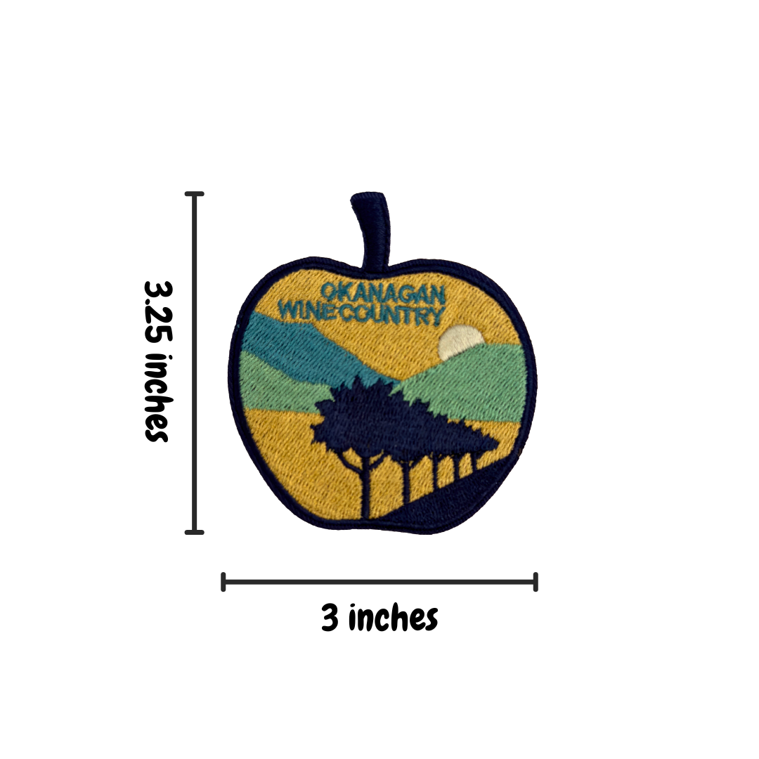 okanagan wine country travel patch measurements