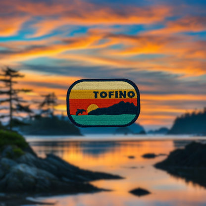 tofino long beach embroidered travel patch