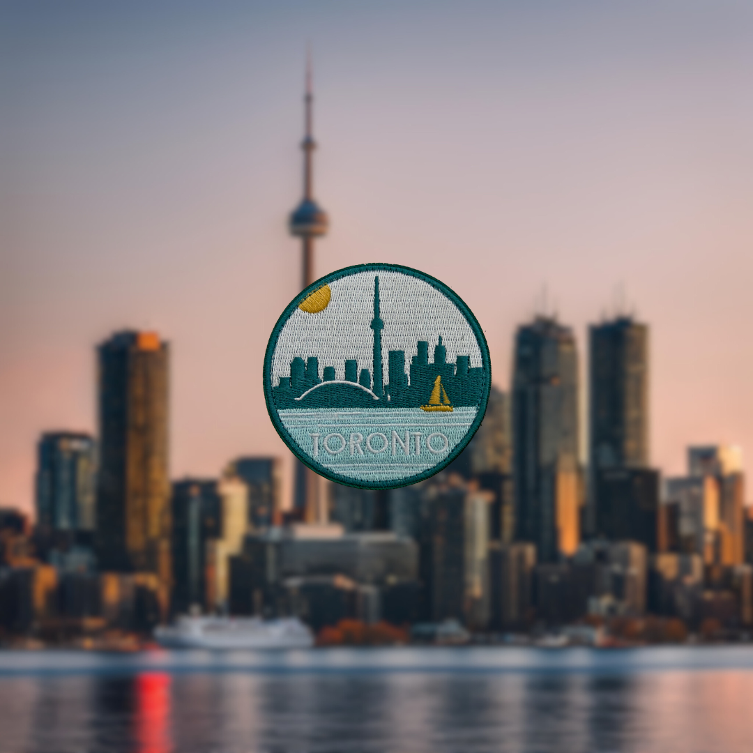 toronto skyline embroidered travel patch