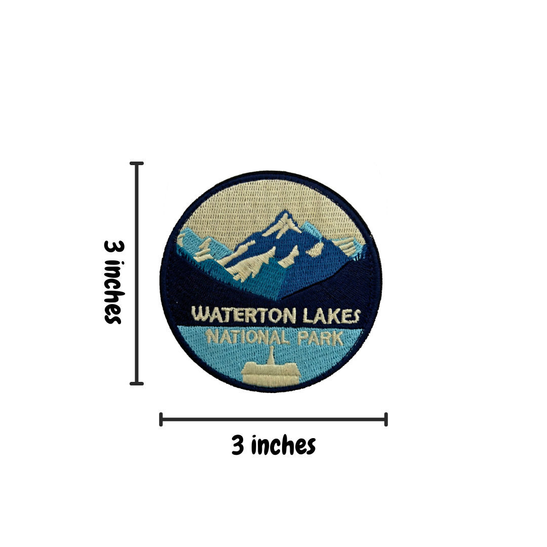 waterton national park travel patch measurements