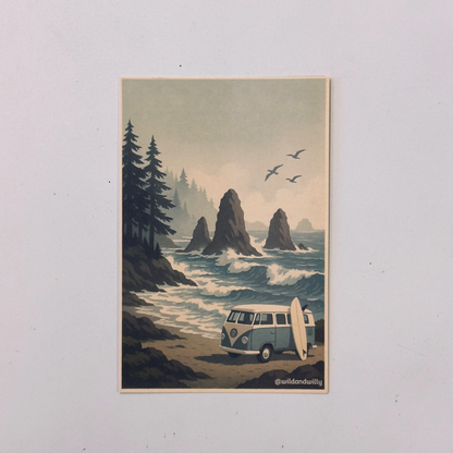west coast vibes postcard