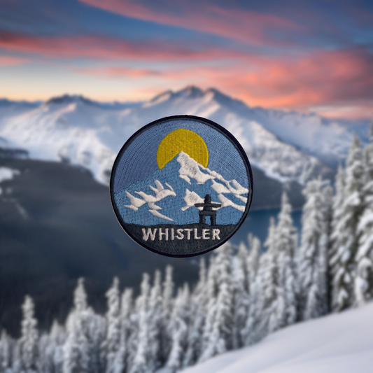 whistler blackcomb mountain embroidered travelpatch